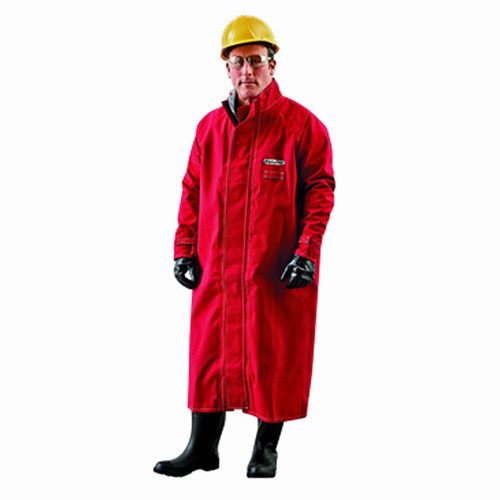 66-663 Ansell® AlphaTec® Red Polyester Chemical Coat